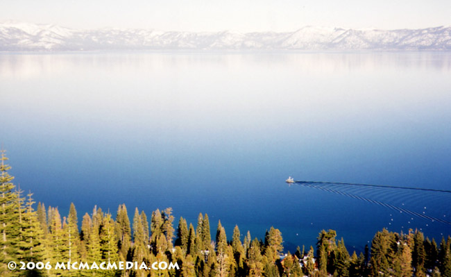 Nugget #43 B Tahoe Calm with boat from Homewood Nugget #43 B Tahoe Calm with boat from Homewood