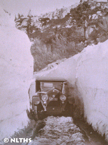 Nugget #59 B Model T on snow highway ID Nugget #59 B Model T on snow highway ID