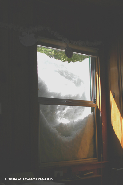 Nugget #64 C April 10, 2006 snow against window copy Nugget #64 C April 10, 2006 snow against window copy